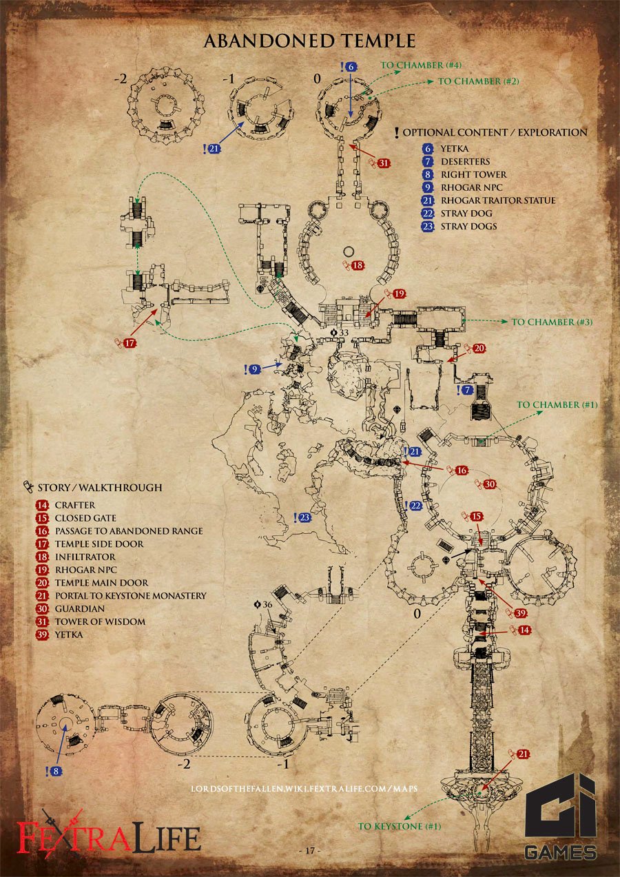 Quick walkthrough, Locations maps - Lords of the Fallen 2014 Game Guide &  Walkthrough